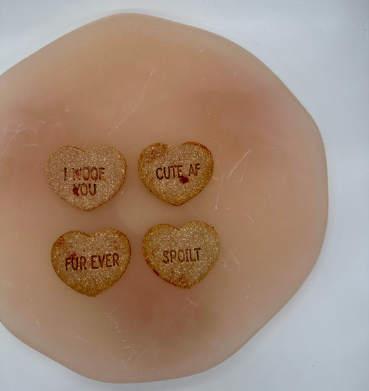 Raspberry Marble Hearts